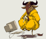 floating gnu logo